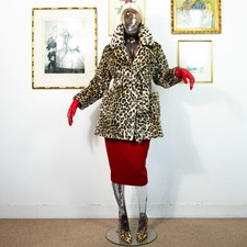 Vintage Leopard Print Faux Fur