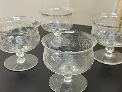 Four etched floral - four,