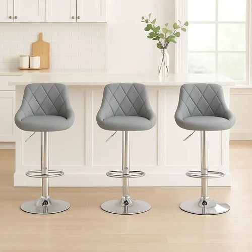 Bar stools leather - 3x, pu