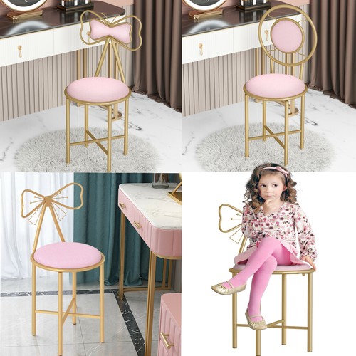 Pink velvet vanity - 1/2x, stool