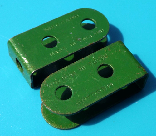 Two meccano single bent - two,