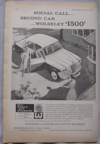 1961 wolseley 1500 - 1961, original