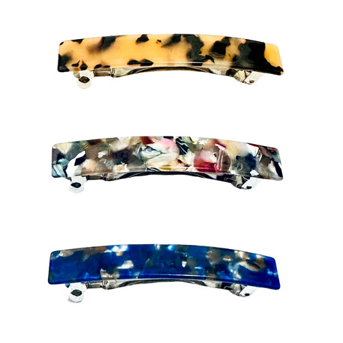 3pcs set large french barrette - set,