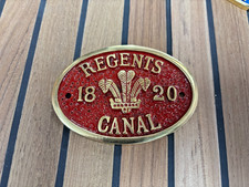 Regents Canal 1820 Brass Plate