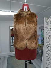 Monsoon Women's Faux Fur Gilet Size 14