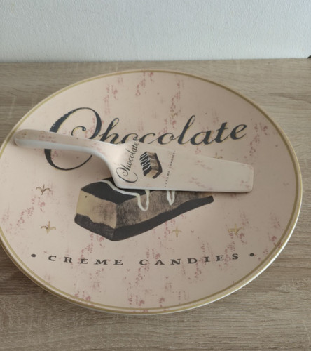 Vintage style cake plate with - vintage,