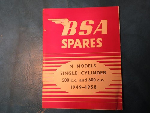 Bsa spares for - 1949-1958, m