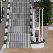 Stair Carpet Grey  Striped