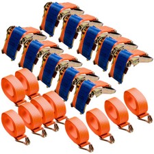 10 X Heavy Duty Ratchet Tie Down Straps 5M x 50MM ×4T Transport Truck Lashing