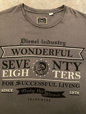 Diesel Men Only The Brave 100% Cotton T Shirt Size S