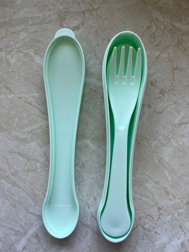 Mint green spoon fork - green,