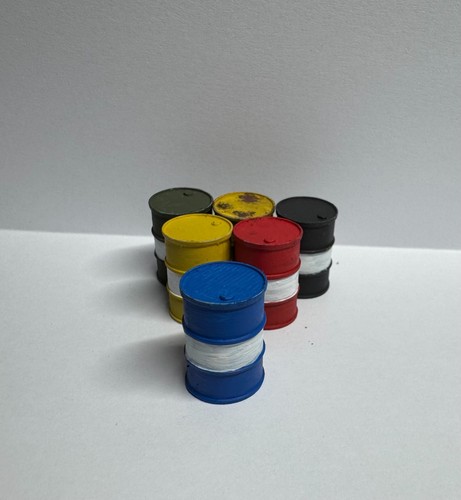 Hand painted blue oil - hand, drums