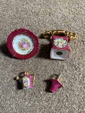 Limoges Red / gold porcelain