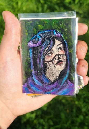 Original aceo horned - aceo,