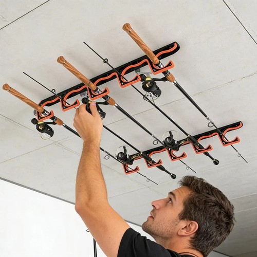 Wall mounted fishing pole - fishing,
