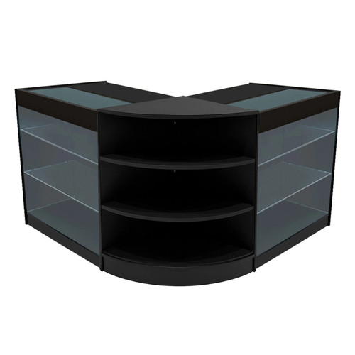 Black shop counter set - black,