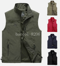 Mens Gilet Body Warmer Multi Pocket Full Zip Lightweight Vest Sleeveless M-4XL