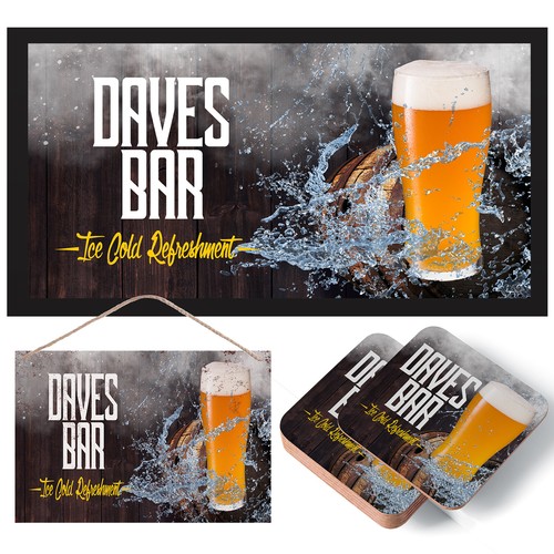 Personalised beer bar mat - personalised,