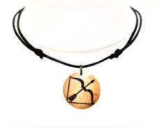 Bow and Arrow Necklace Archery Pendant Artemis Archer Jewellery Wooden Necklace