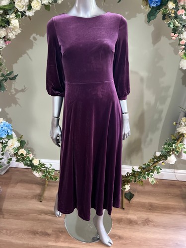 Seasalt velvet midi dress - velvet, oak