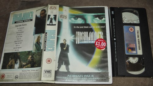 Highlander free fall - highlander,, vhs