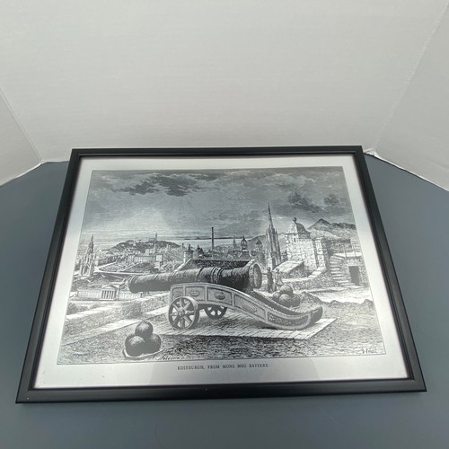 Framed historic print mons - historic,