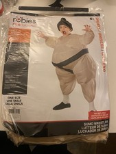 Kids Inflatable Sumo Wrestling Halloween Costume New Aged 6+ Fan & Headpiece