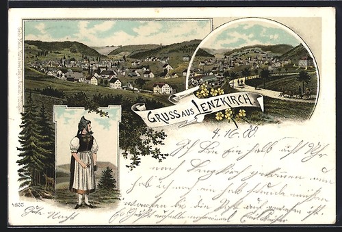 Lithograph lenzkirch country - lenzkirch,,