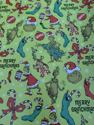 Grinch green gift wrapping - grinch,