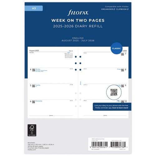 Filofax 2026 2027 diary a5 - 2026,