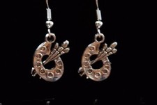 Tibetan silver theme earrings choice of knitting, crochet, painting, spinning