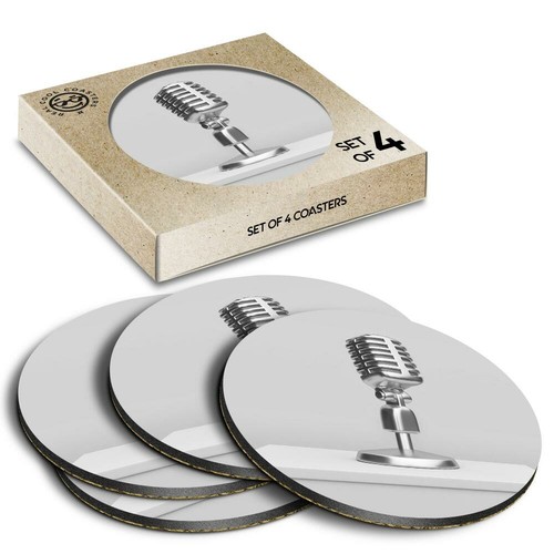 Boxed round coasters bw - boxed,