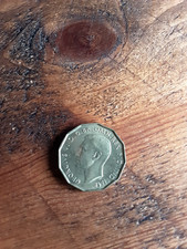 1937 three pence coin