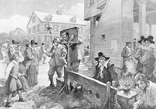 Pillory old boston town - at,