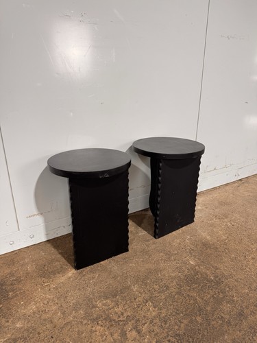 Pair black wooden side - pair,