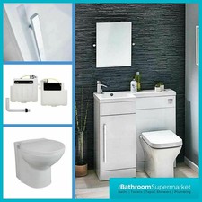 900mm L Shape White Bathroom