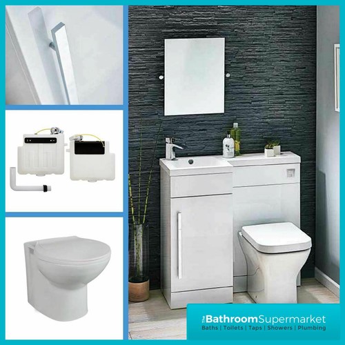 900mm shape white bathroom - 900mm,