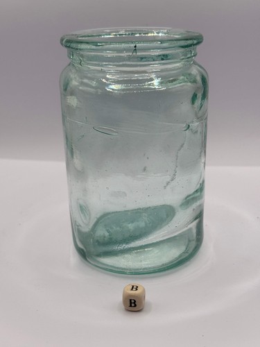 Old 1lb aqua - pickle, jar