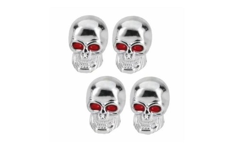Skull tyre valve - 4x,