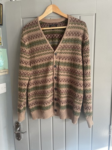 Beams japan fair isle cardigan - isle,