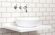 Cassie Floating Basin Shelf Gloss White Wood  650mm x 450mm WWS001 Modern Design
