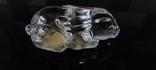 Clear crystal glass rabbit - clear,