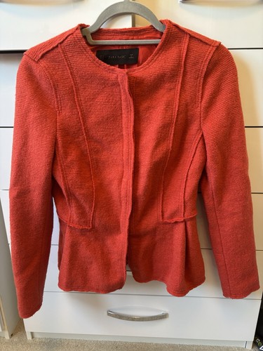 Zara peplum red blazer jacket - zara,