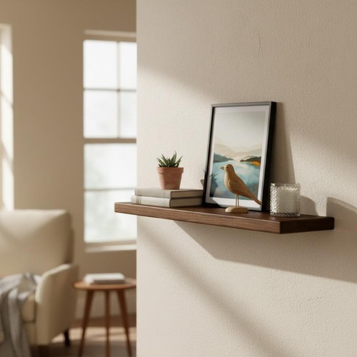 Floating wooden shelf antique - floating,