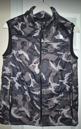 North face gilet kids grey - face,