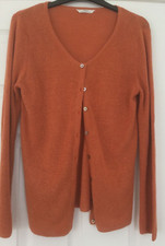 Marks & Spencer Orange Linen Cardigan  Size 10 NWOT