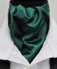 Mens Plain Green Satin Dupion