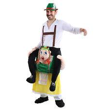 Mens Oktoberfest Costume Bavarian Lady Shoulder Carry Piggy Back Ride Me Party 