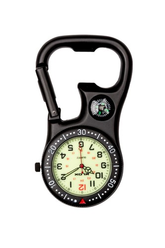 Black clip carabiner - black, clip-on