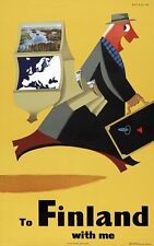TX249 Vintage 1950's To Finland With Me Travel Poster Re-Print A1/A2/A3/A4